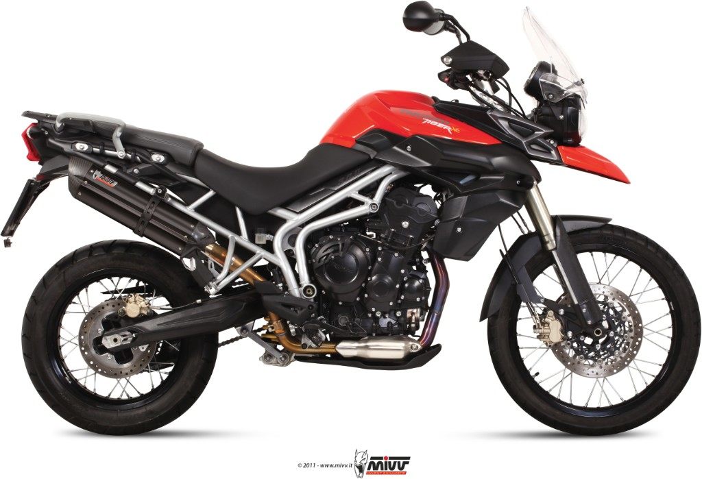 MIVV ミヴ SUONO BLACKスリップオンマフラー TIGER800 TRIUMPH トライアンフ スリップオンマフラー マフラー