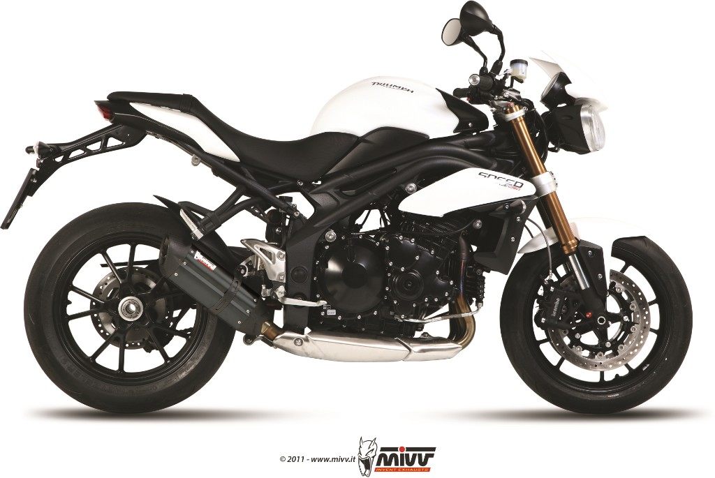 MIVV ミヴ SUONO BLACKスリップオンマフラー SPEED TRIPLE TRIUMPH トライアンフ スリップオンマフラー マフラー