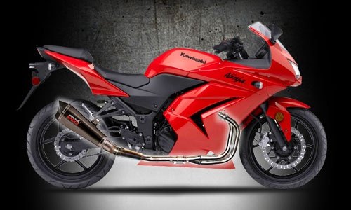 PROSPEED プロスピード フルシステムエキゾーストマフラー シャークブラックシリーズ Ninja250R KAWASAKI カワサキ フルエキゾーストマフラー マフラー