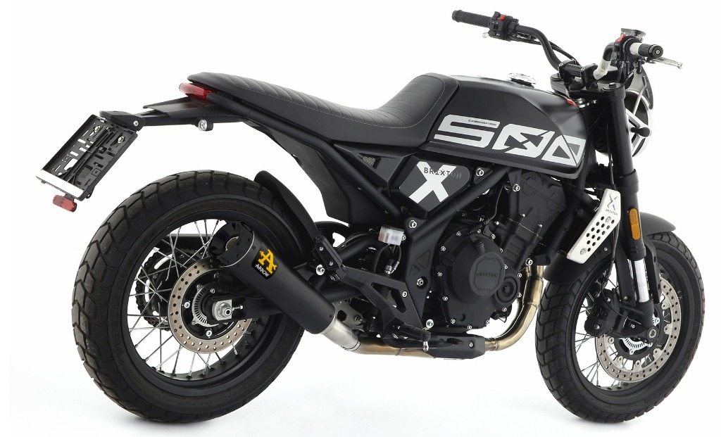 ARROW アロー REBEL スリップオンマフラー BRIXTON CROSSFIRE 500 X マフラー エンドキャップ材質：アルミニウムダーク