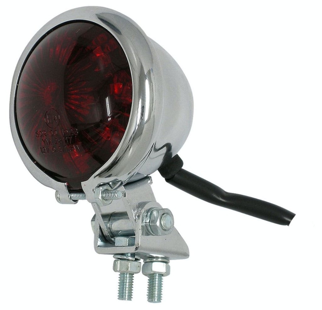 乐天商城 - Neofactory ネオファクトリー ベーツスタイルテールライト LEDタイプ クローム 汎用 HARLEY-DAVIDSON ハーレーダビッドソン テールランプ 灯火類 電装系