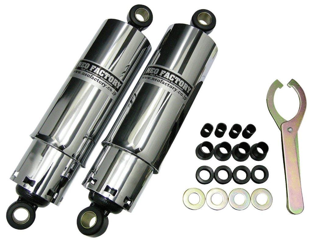 Neofactory ネオファクトリー 11インチ フルカバーショートショック クローム SPORTSTERファミリー HARLEY-DAVIDSON ハーレー...