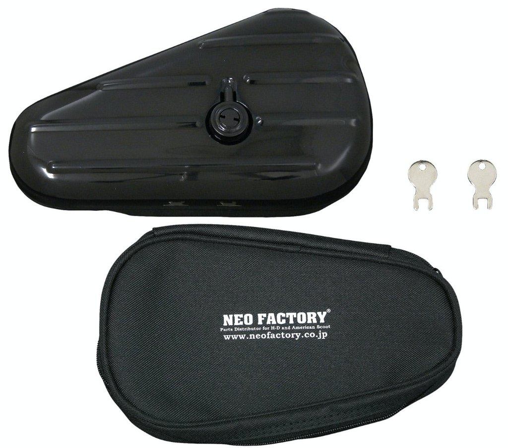 Neofactory ネオファクトリー ティアドロップツールボックス バッグ付 右 ブラック サイドバッグ 車体用バッグ・ケース