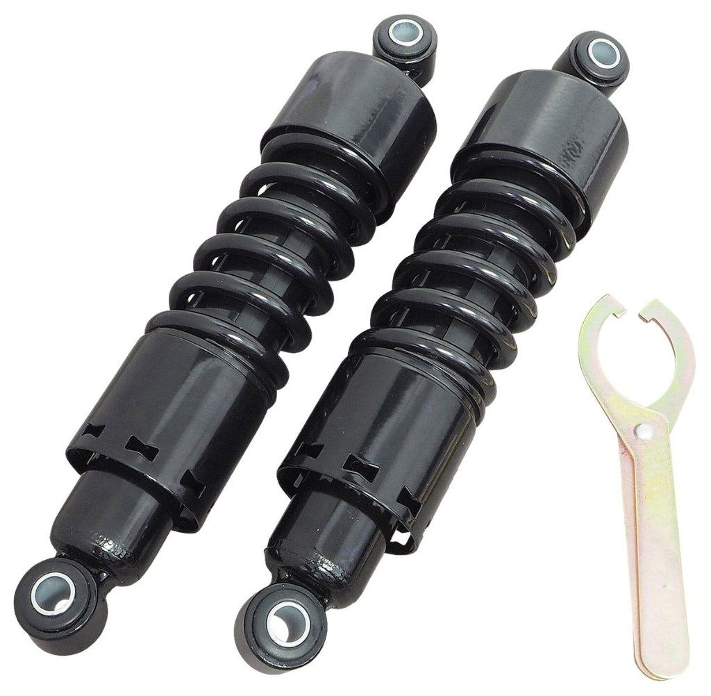 Neofactory ネオファクトリー 12in リアショック ダイナモデル HARLEY-DAVIDSON ハーレーダビッドソン リアサスペンション サスペンション 足回り カラー：ブラック