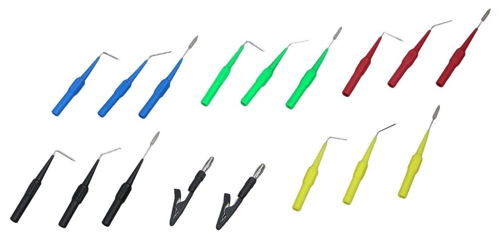 ■商品概要【商品内容】・45度チェックツール×5(各：黒、赤、青、緑、黄色)・90度チェックツール×5(各：黒、赤、青、緑、黄色)・ストレートチェックツール×5(各：黒、赤、青、緑、黄色)・クリップ×2個■詳細説明最近のハーレーのコネクターはどんどん小さくなっています。トラブルシューティングをするにも普通のニードルでは大きすぎる場合も多いです。このニードルは極細なので、そんな心配も無用です。こだわる人はやっぱコレ！