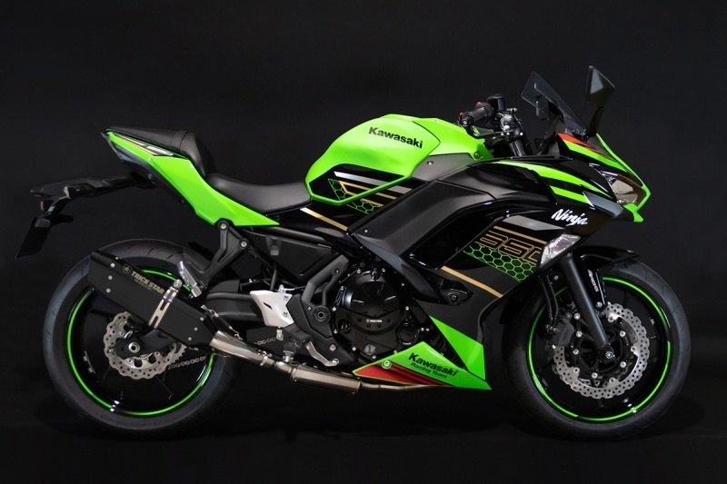 TRICKSTAR トリックスター 政府認証チタンパイプフルエキゾーストマフラーIKAZUCHI Ninja650 Z650 KAWASAKI カワサキ KAWASAKI カワサキ タイプ：ブラックエディションショート