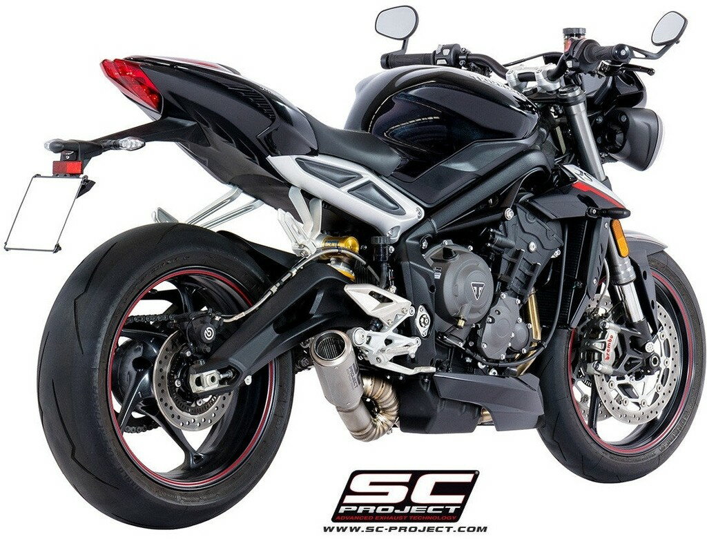 SC-PROJECT SCプロジェクト CR-T スリップオンサイレンサー＆S字フルチタンリンクパイプ STREET TRIPLE 765 S R RS 660 TRIUMPH トライアンフ スリップオンマフラー マフラー