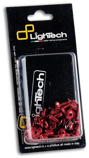 ■商品概要フレーム用ボルト：29個イタリア製■詳細説明LighTech (ライテック) 製ボルトキットは、車種専用のそれぞれの長さのボルトをキットにしたパーツです。素材に超々ジュラルミン7075材を使用しており、通常のアルミニウムに比べ、引っ張り強度が高く、ボルト等に適した素材と言えるでしょう。軽量化カスタムにおいてもボルトキットは必需品と言え、さらなる効果を期待できます。また本製品の最大の魅力は、LighTech特有の美しいアルマイトカラーであり、車体のカラーリングに合わせてご選択頂けます。■注意点※画像には他のカラーリングが含まれている場合があります。※基本的には純正ボルト長と同等になっておりますが、形状は異なる場合がございます。※取り付けに不安のある方はバイクショップに取り付けをご依頼ください。※オートバイメーカー側による予告なき仕様変更がある場合もございますのでご注意ください。※このキットには取扱説明書は付属しておりません。※メーカー都合により商品の仕様変更がある場合がございます。ご了承ください。■適合車種GSX-R1000&ensp;GSX-R1000 年式: 17-22GSX-R1000 R&ensp;GSX-R1000 R 年式: 17-22