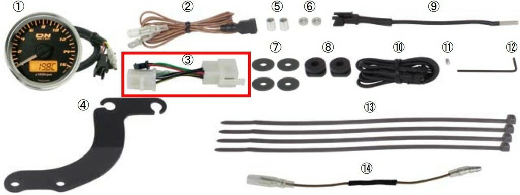 SP武川 SPタケガワ 【補修部品】タコメーターサブコードCOMP. その他タコメーターオプション・補修部品..