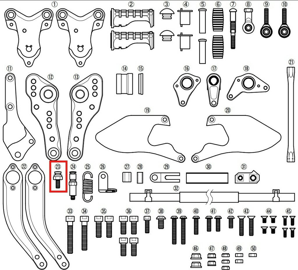 SP武川 SPタケガワ 【補修部品】スプリングフックロッドA その他ステップオプション・補修部品 ステップ 足回り