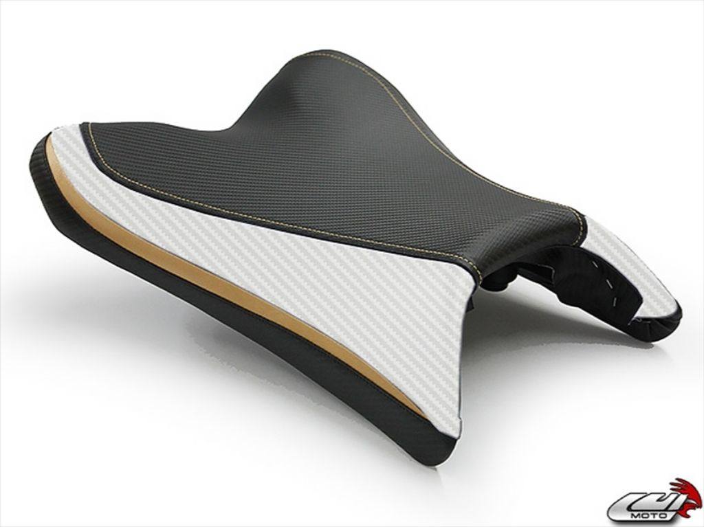 Car Accessories - LUIMOTO ルイモト フロントシートカバー FZ8 YAMAHA ヤマハ シートカバー シート関連 外装 カラー：CFパール／ディープゴールド／ゴールドステッチ