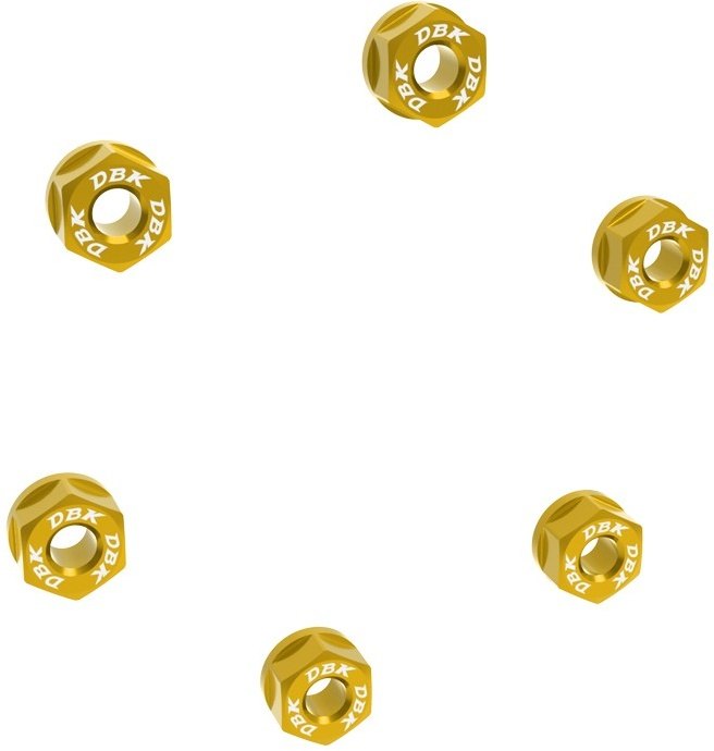 DUCABIKE (DBK) ドゥカバイク (ディービーケー) リアスプロケット ナットセット MULTISTRADA V2 S PANIGALE SPEED TRIPLE 1200 RR RS RX DUCATI ドゥカティ TRIUMPH トライアンフ スプロケットボルト・ナット 駆動系 カラー：ゴールド