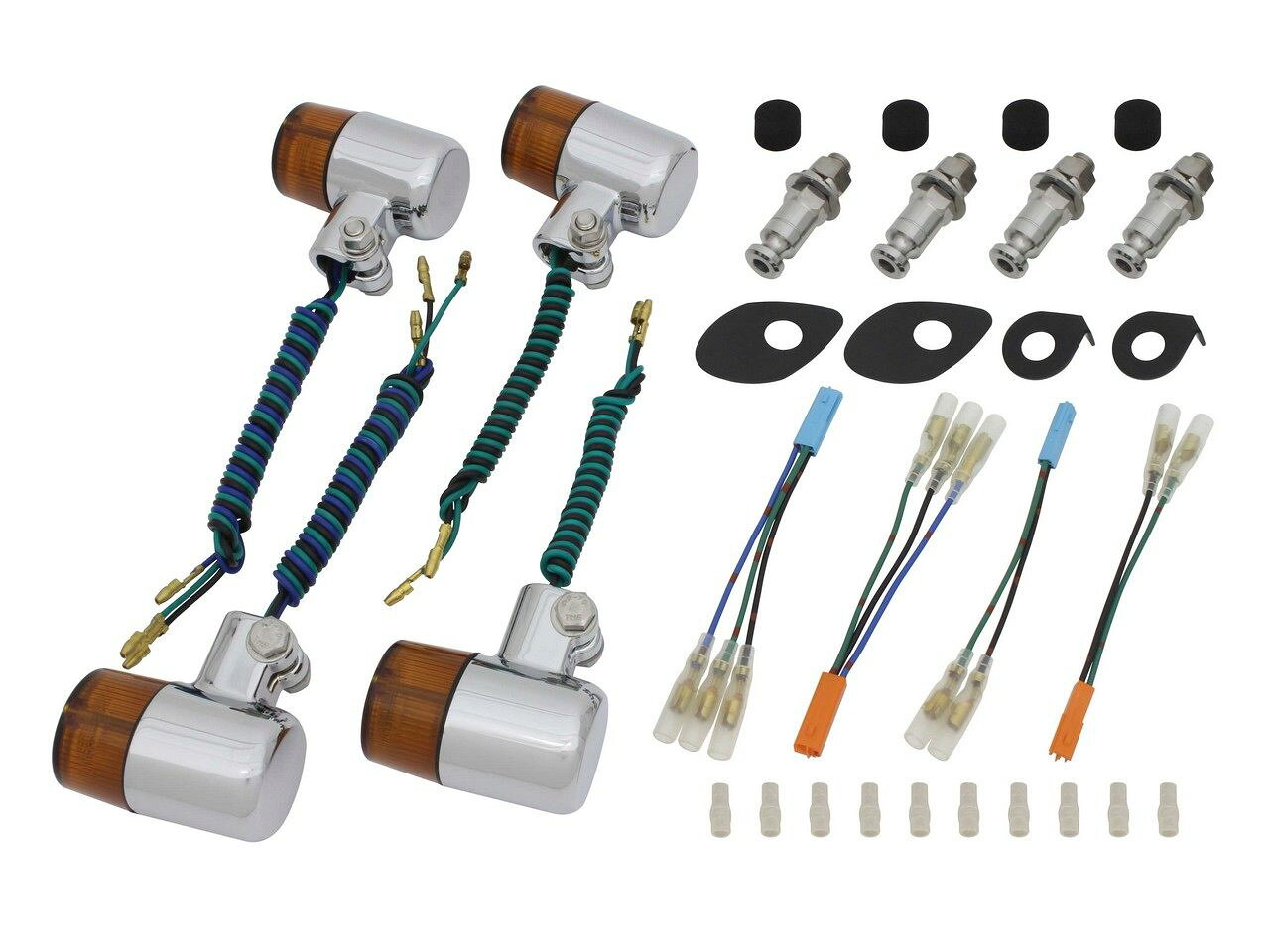 ■商品概要【ボディーカラー】メッキボディ【付属品(同梱品)】・フロント(W球)12v23／8w・リア(S球)12v23w■注意点※専用ステーベース・変換カプラーコード付き。※フロントポジションランプ点灯します。　※画像はイメージです。■適合車種CB1300SF&ensp;CB1300SF 年式: 03-05