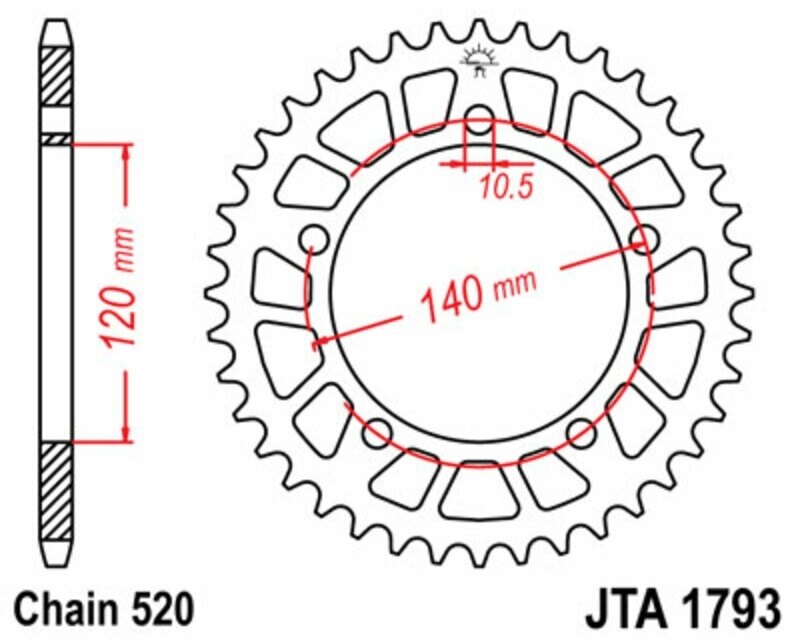 JT SPROCKETS JTスプロケット Aluminium Ultra-Light Rear Sprocket 93 - 520 DL 1000 V-STROM 650 ABS XT GSR 600 750 GSX-R KLV DAYTONA SPEED FOUR SUZUKI スズキ KAWASAKI カワサキ TRIUMPH トライアンフ ドリブンスプロケット・リアスプロケット 駆動系