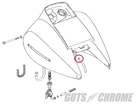 GUTS CHROME ガッツクローム 【V-Twin】ホースクランプ HARLEY-DAVIDSON ハーレーダビッドソン ホースクリップ・クランプ