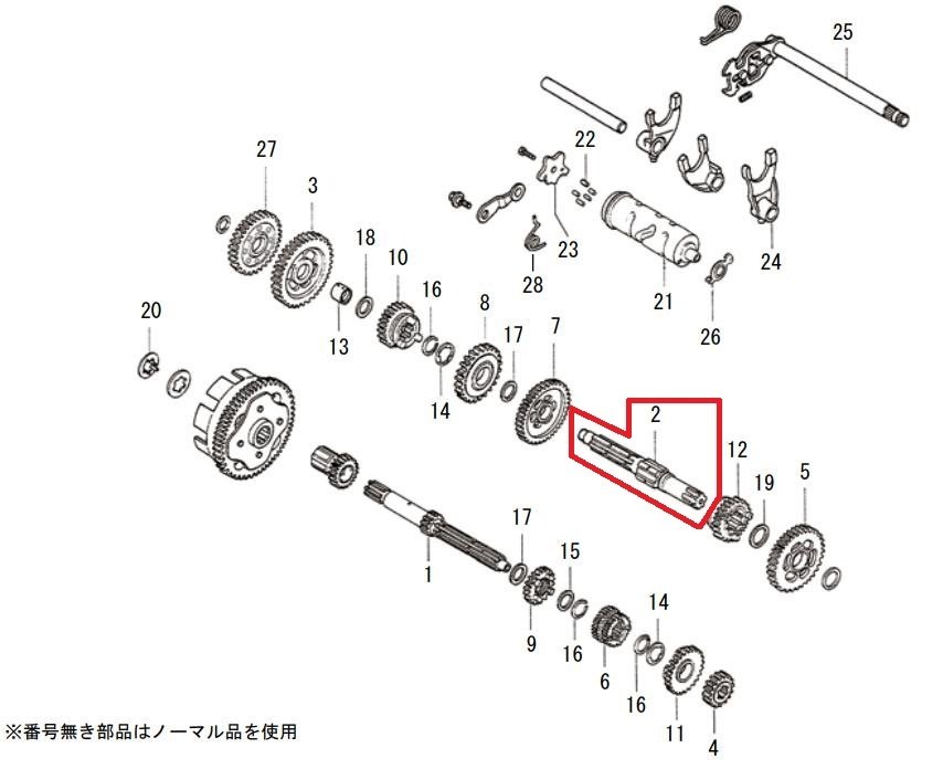 SP武川 SPタケガワ 【補修部品】カウンターシャフト COMP. ミッション・ギア エンジンパーツ エンジン