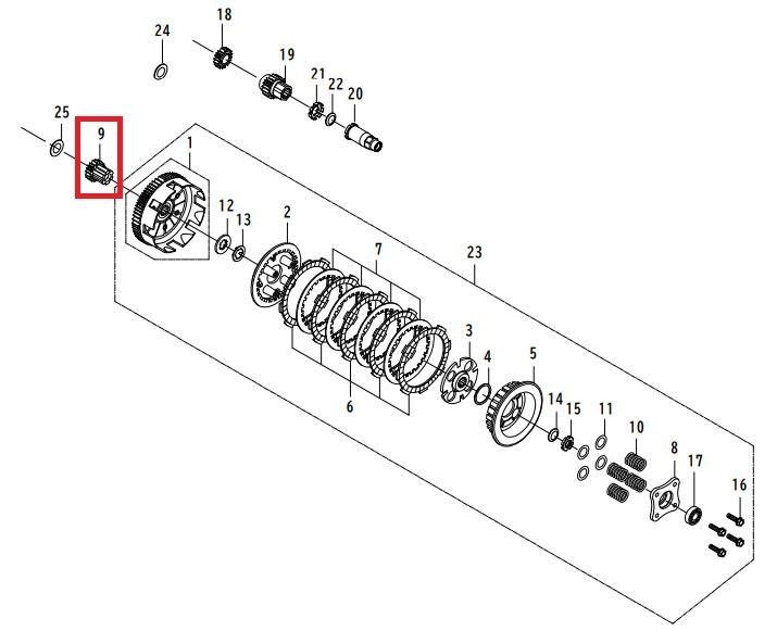 SP武川 SPタケガワ 【補修部品】プライマリスターターギア ミッション・ギア エンジンパーツ エンジン