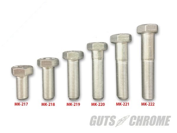 GUTS CHROME ガッツクローム kH Engineering カドミウム仕上げインチボルト 汎用ボルト・ネジ サイズ：3/8-24x3/4 (首下長 約19.05mm)