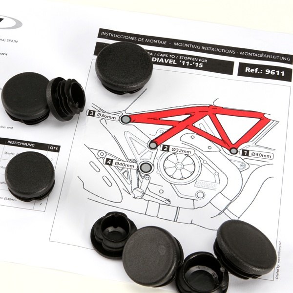 Puig プーチ シャシーキャップ DIAVEL CARBON DUCATI ドゥカティ フレームホールキャップ 外装