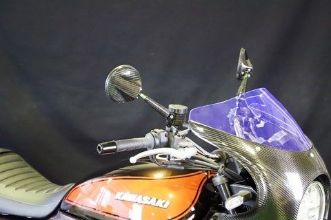 A-TECH エーテック ミラーSPLセット Z900RS KAWASAKI カワサキ ミラー ハンドル シャフトタイプ：カーボン / ミラーヘッドタイプ：綾織ドライカーボン 2