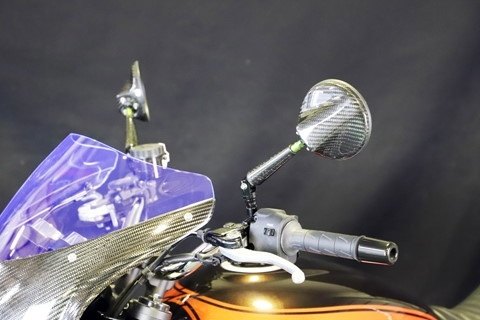 A-TECH エーテック ミラーSPLセット Z900RS KAWASAKI カワサキ ミラー ハンドル シャフトタイプ：カーボン / ミラーヘッドタイプ：綾織ドライカーボン 3