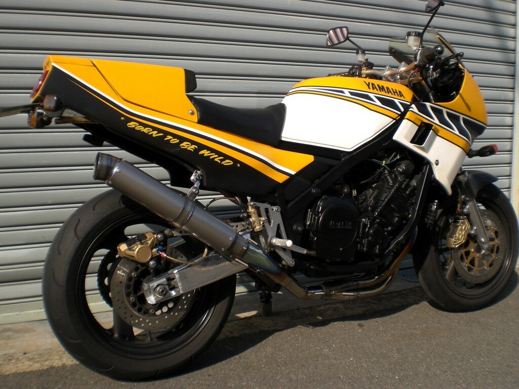 ASAHINA RACING アサヒナレーシング フルチタンEX GPフォーミュラサイレンサー仕様 FZ750 YAMAHA ヤマハ サイレンサー長：300mm / オプション専用バッフル：スタンダードエンド用