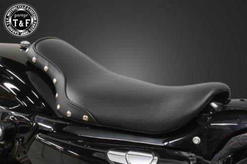 Garage T&F ガレージ スタッド付きシングルシートタイプBフラット HARLEY-DAVIDSON ハーレーダビッドソン シート シート関連 外装