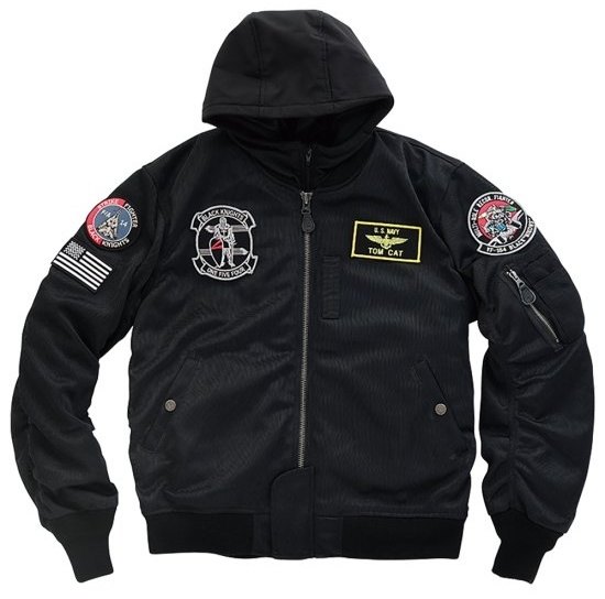HOUSTON ヒューストン MA-1 BLACK KNIGHTS MESH M／C JAC メッシュジャケット ジャケット アパレル