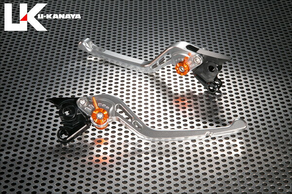 U-KANAYA ユーカナヤ GPタイプ アルミビレットレバーセット フォルツァSi HONDA ホンダ ブレーキ・クラッチレバーセット ハンドル周辺パーツ ハンドル レバーカラー：シルバー / アジャスターカラー：レッド / レバータイプ：ロング(レバー部全長：約175mm)