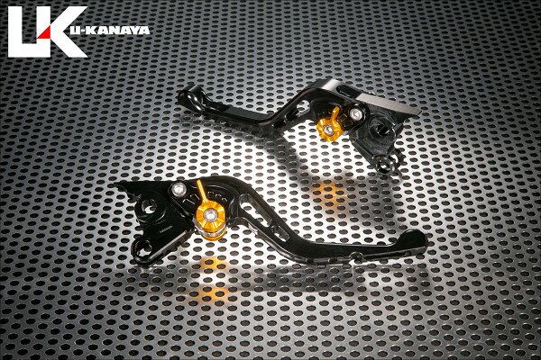 U-KANAYA ユーカナヤ GPタイプ アルミビレットレバーセット 125DUKE 200DUKE 250DUKE 390Duke KTM ブレーキ・クラッチレバーセット ハンドル周辺パーツ ハンドル レバーカラー：ブラック / アジャスターカラー：チタンカラー