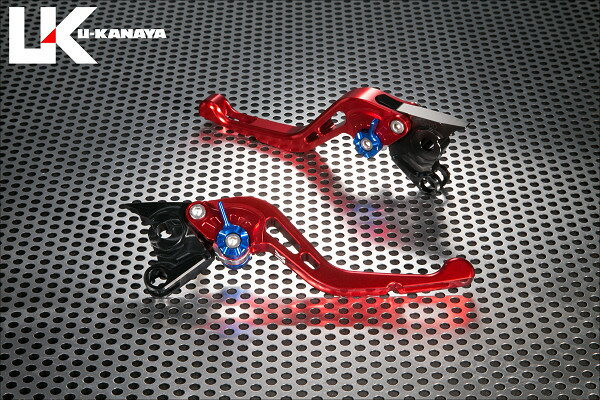 U-KANAYA ユーカナヤ GPタイプ アルミビレットレバーセット 125DUKE 200DUKE 250DUKE 390Duke KTM ブレーキ・クラッチレバーセット ハンドル周辺パーツ ハンドル レバーカラー：レッド / アジャスターカラー：レッド / レバータイプ：ショート(レバー部全長：約145mm)