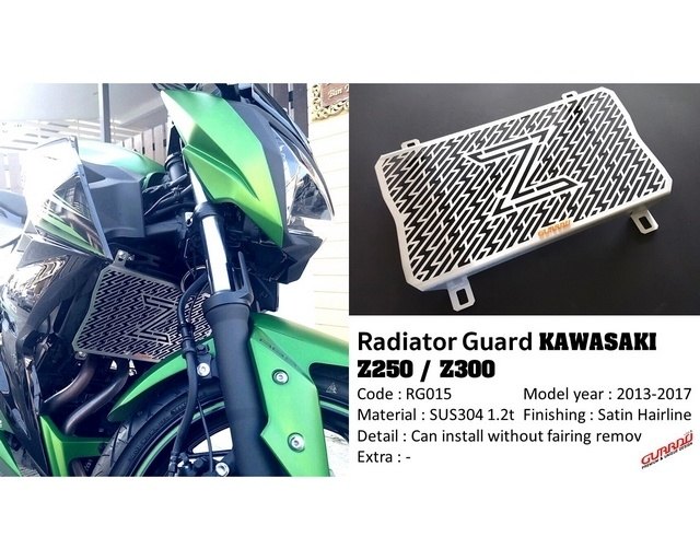 GUARDO ガルドー Stainless Steel Radiator Guard Z300 KAWASAKI カワサキ ラジエ...
