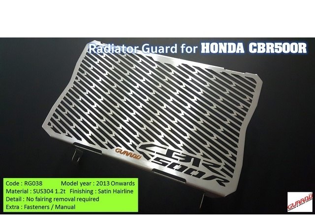 GUARDO ガルドー Stainless Steel Radiator Guard CBR500R HONDA ホンダ ラジエーターコアガード・オイルクーラーコアガード 冷却関連 エンジン