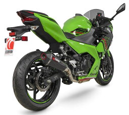 SCORPION スコーピオン セルケトテーパー スリップオンマフラー Ninja 400 KAWASAKI カワサキ タイプ：Carbon Fibre Sleeve／重量：1.72kg