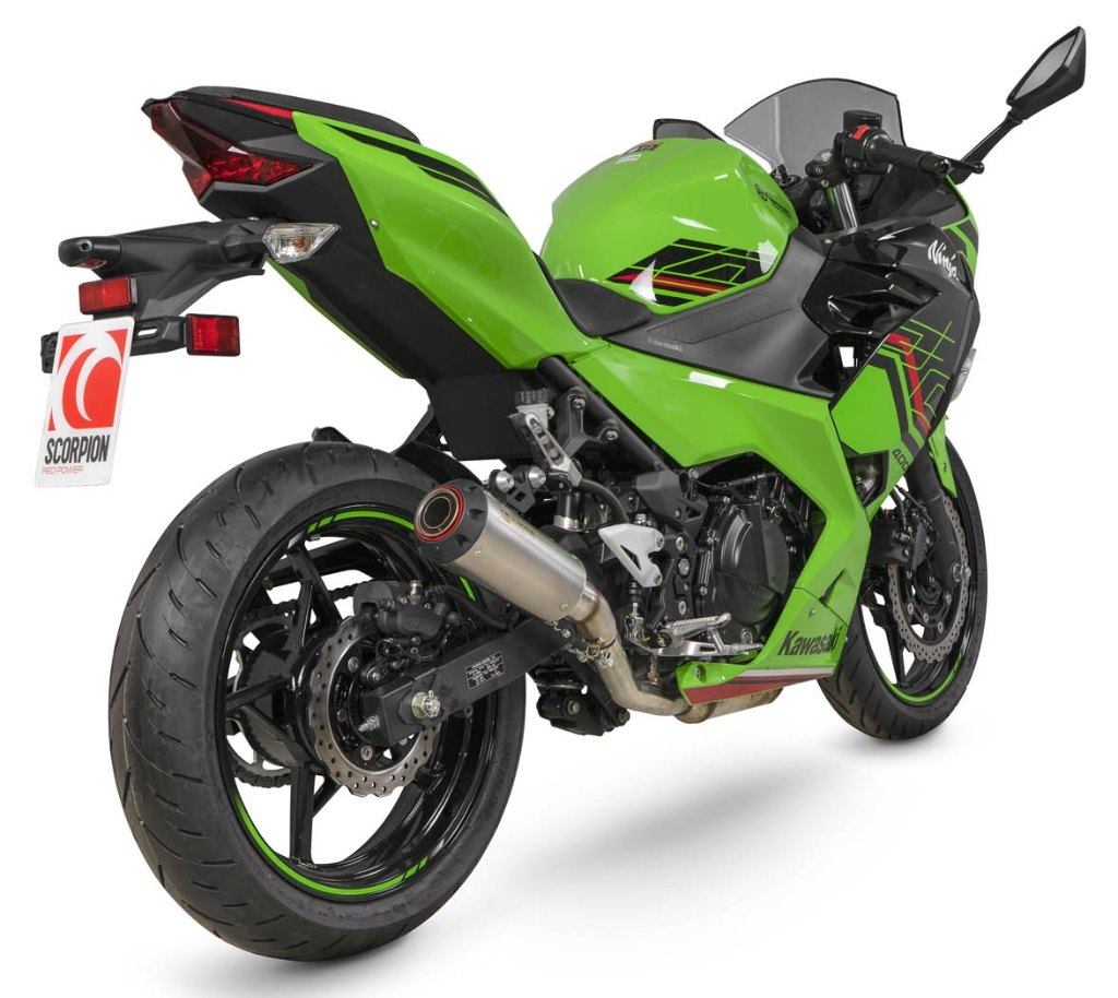 SCORPION スコーピオン レッドパワー スリップオンマフラー Ninja 400 KAWASAKI カワサキ マフラー タイプ：チタン