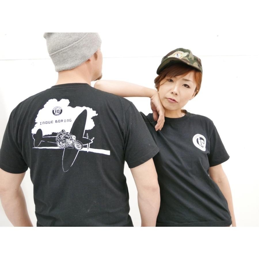 井上ボーリング イノウエボーリング Tシャツ 'バイク＆飛行機モチーフ' アパレル
