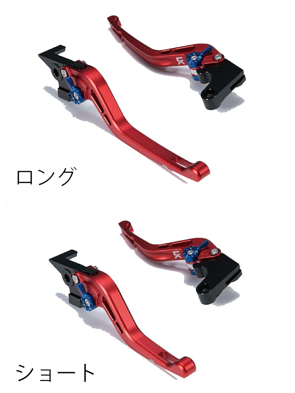 U-KANAYA ユーカナヤ GPタイプ ショートアルミビレットレバーセット XMAX250 YAMAHA ヤマハ ブレーキ・クラッチレバーセット ハンドル周辺パーツ ハンドル レバーカラー：マットレッド / アジャスターカラー：マットブラック
