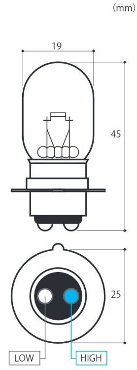 SP武川 SPタケガワ T19 P15D25-1 T12V25／25W クリアバルブ Hi／Lo逆 ハロゲンヘッドライトバルブ 灯火類 電装系
