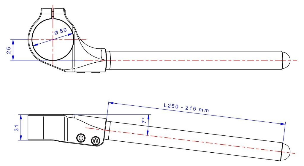 CNC Racing �������̥����졼���� ���ѥ졼�ȥϥ�ɥ�С� �� 50mm ���ѥ졼�ȥϥ�ɥ� �ϥ�ɥ�