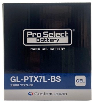 Pro Select Battery プロセレクトバッテリー ナノ ジェルバッテリー【GL-PTX7L-BS】 HONDA ホンダ KAWASAKI カワサキ SUZUKI スズキ YAMAHA ヤマハ 鉛系バッテリー バッテリー関連