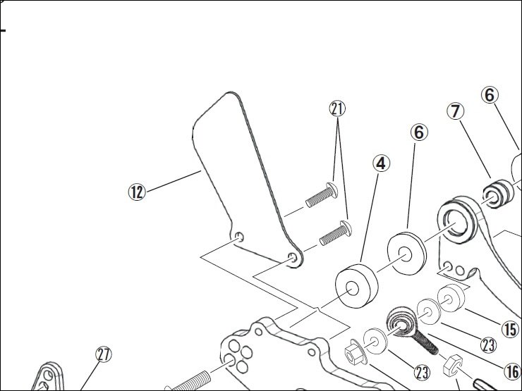 ENDURANCE エンデュランス 【レース専用】12.HEEL STOPPER PLATE LH［バックステップキット：補修部品］ CBR250R CBR250RR GROM HONDA ホンダ バックステップ ステップ 足回り