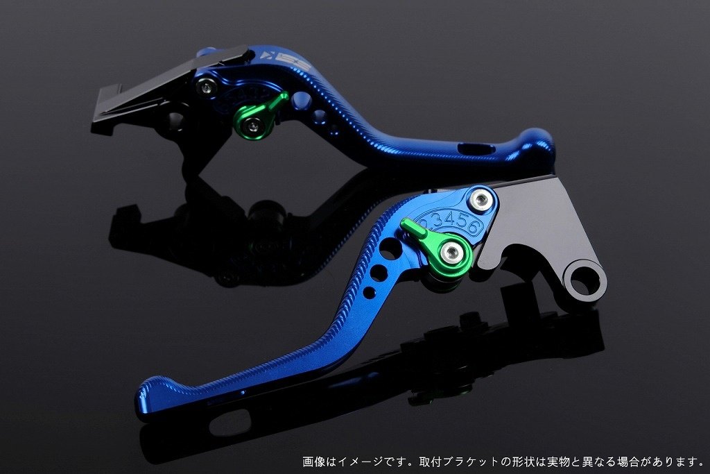SPEEDRA スピードラ アジャストレバー 3Dショート PCX125 PCX160 ADV150 ADV160 HONDA ホンダ ブレーキレバー ハンドル周辺パーツ ハンドル レバー本体カラー：ブルー / アジャスターカラー：グリーン