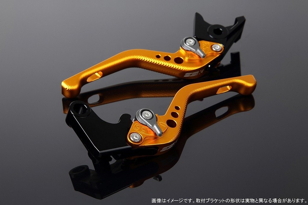 SPEEDRA スピードラ アジャストレバー 3Dショート PCX125 PCX160 ADV150 ADV160 HONDA ホンダ ブレーキレバー ハンドル周辺パーツ ハンドル アジャスターカラー：マットチタン / レバー本体カラー：マットゴールド