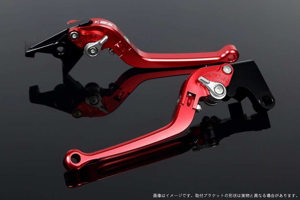 SPEEDRA スピードラ アジャストレバー スタンダード可倒式 PCX125 PCX160 ADV150 ADV160 HONDA ホンダ ブレーキレバー ハンドル周辺パーツ ハンドル レバー本体カラー：レッド / アジャスターカラー：シルバー