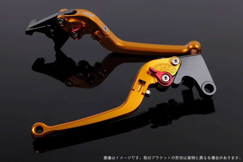 SPEEDRA スピードラ アジャストレバー スタンダード可倒式 PCX125 PCX160 ADV150 ADV160 HONDA ホンダ ブレーキレバー ハンドル周辺パーツ ハンドル アジャスターカラー：レッド / レバー本体カラー：ゴールド