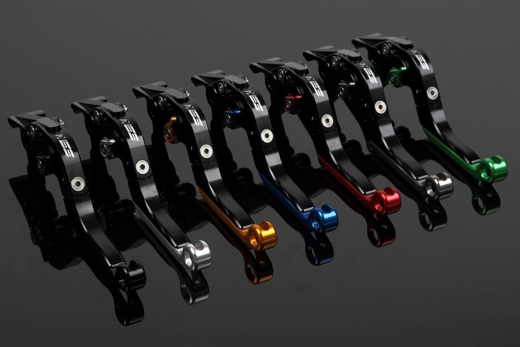 SPEEDRA スピードラ アジャストレバー 可倒延長式 スクランブラーカフェレーサー DUCATI ドゥカティ ブレーキレバー ハンドル周辺パーツ ハンドル レバー本体カラー：ブラック / アジャスターカラー：グリーン / エクステンションカラー：シルバー