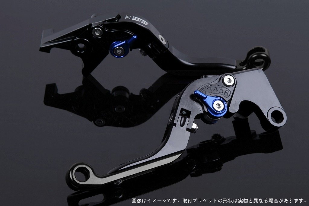 SPEEDRA スピードラ アジャストレバー 可倒延長式 PCX125 PCX160 ADV150 ADV160 HONDA ホンダ ブレーキレバー ハンドル周辺パーツ ハンドル レバー本体カラー：ブラック / アジャスターカラー：ブルー / エクステンションカラー：ブラック