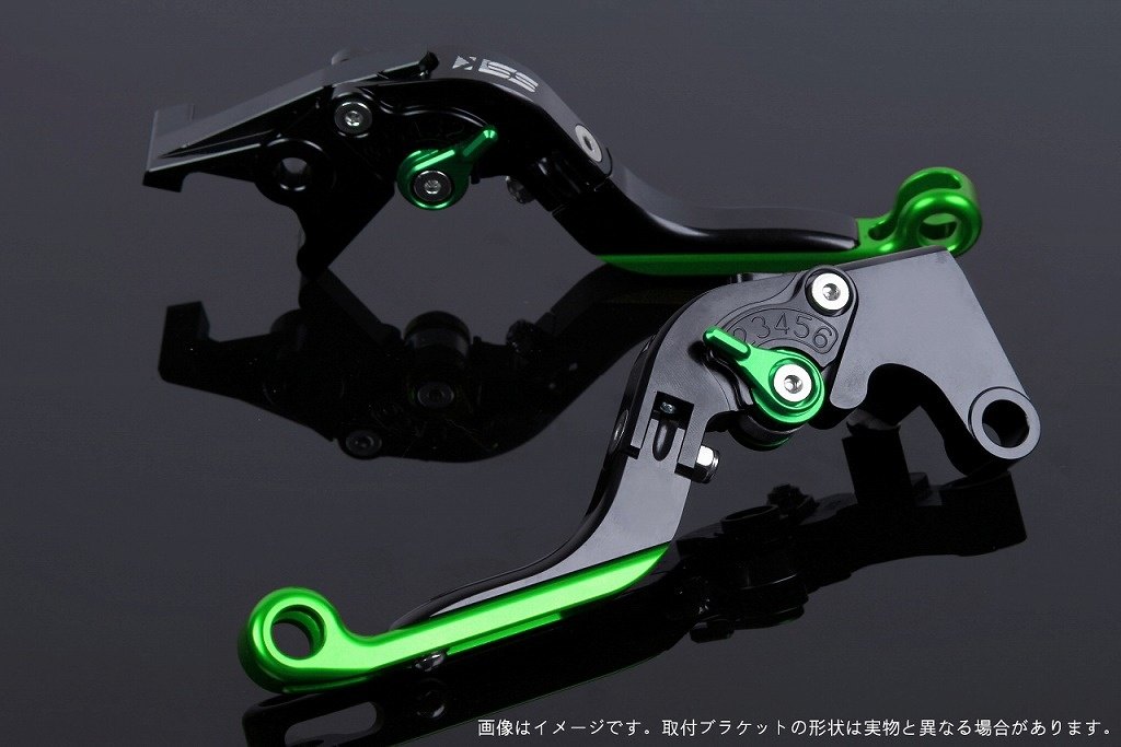 SPEEDRA スピードラ アジャストレバー 可倒延長式 PCX125 PCX160 ADV150 ADV160 HONDA ホンダ ブレーキレバー ハンドル周辺パーツ ハンドル レバー本体カラー：ブラック / アジャスターカラー：グリーン / エクステンションカラー：グリーン