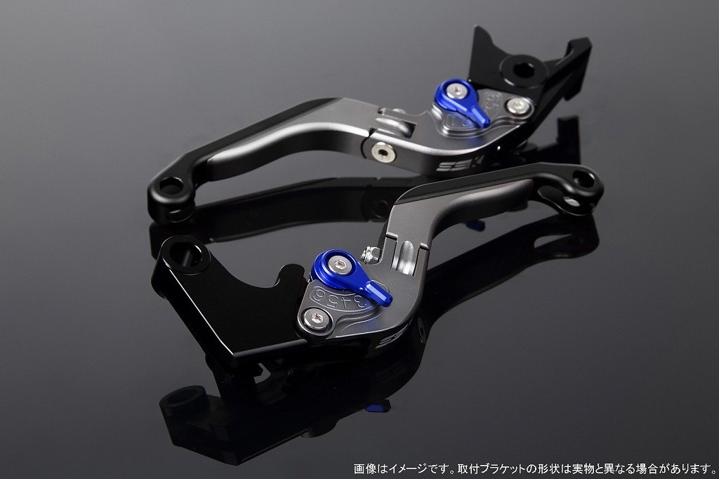 SPEEDRA スピードラ アジャストレバー 可倒延長式 PCX125 PCX160 ADV150 ADV160 HONDA ホンダ ブレーキレバー ハンドル周辺パーツ ハンドル レバー本体カラー：マットチタン / アジャスターカラー：マットブルー / エクステンションカラー：マットブラック