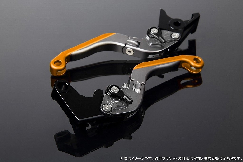 SPEEDRA スピードラ アジャストレバー 可倒延長式 PCX125 PCX160 ADV150 ADV160 HONDA ホンダ ブレーキレバー ハンドル周辺パーツ ハンドル レバー本体カラー：マットチタン / アジャスターカラー：マットブラック / エクステンションカラー：マットゴールド
